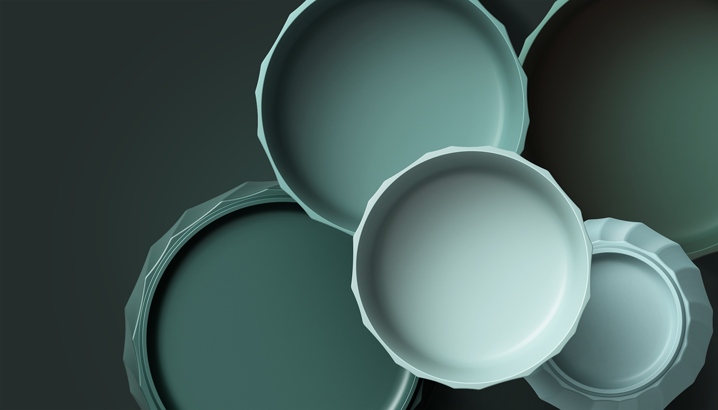 tableware，Accumulation，colour，