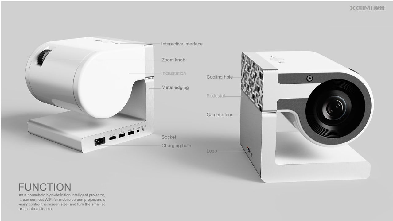 工业设计，产品设计，投影仪设计，作品集，