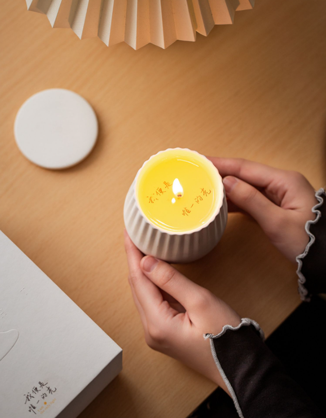Scented candles，Atmosphere ornaments，Cultural creation，gift，a birthday present，Lu Xun，ceramics，