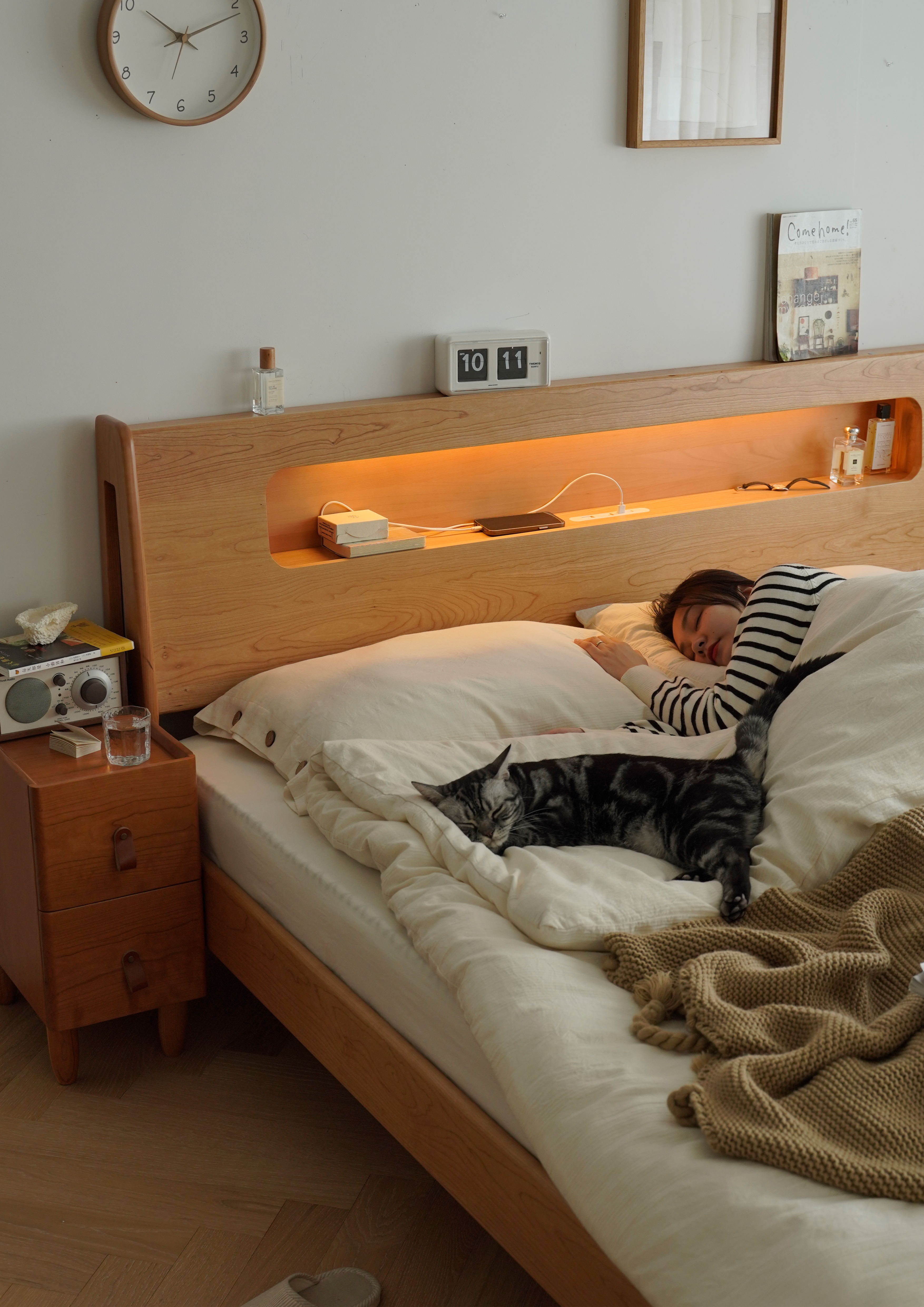 furniture design ，product design，industrial design，Bed，Solid wood bed，Storage bed，bedroom，Bedroom furniture，