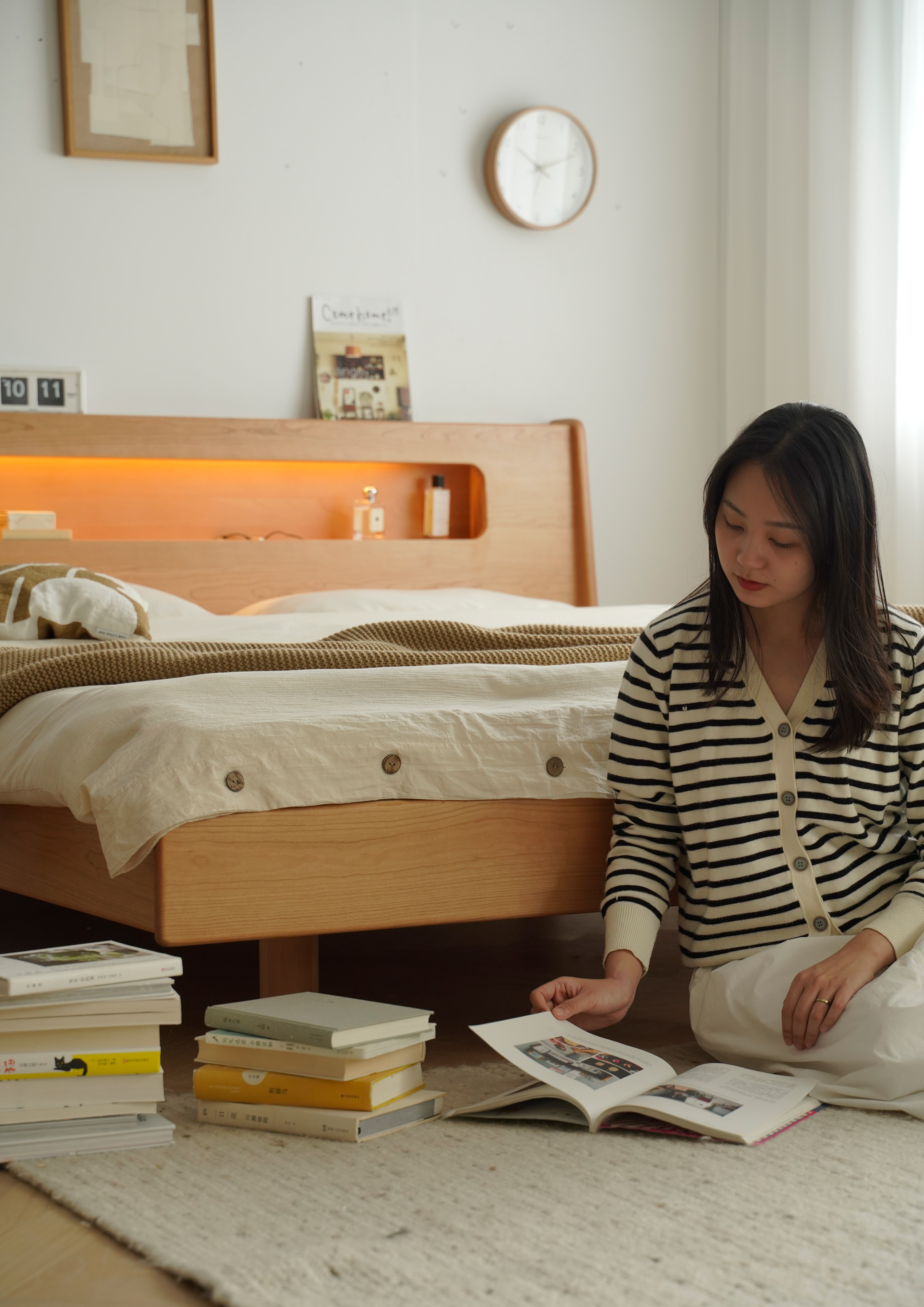 furniture design ，product design，industrial design，Bed，Solid wood bed，Storage bed，bedroom，Bedroom furniture，