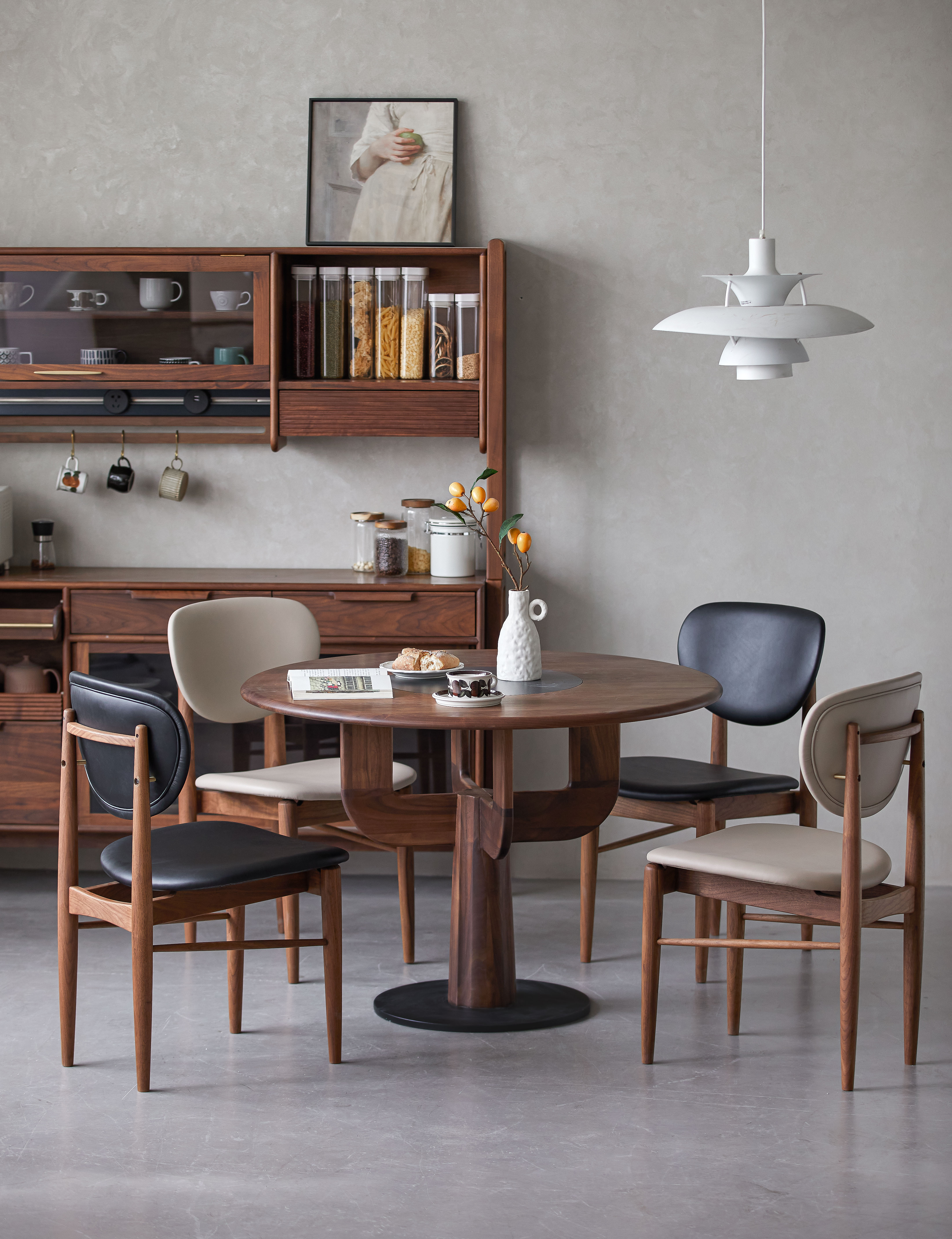 furniture design ，North American black walnut，Dining chair，chair，