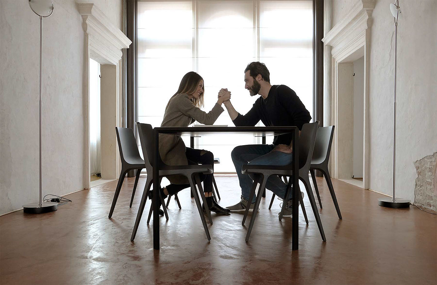 Reprint，furniture，Table，All steel，Hidden screw，Simplicity，