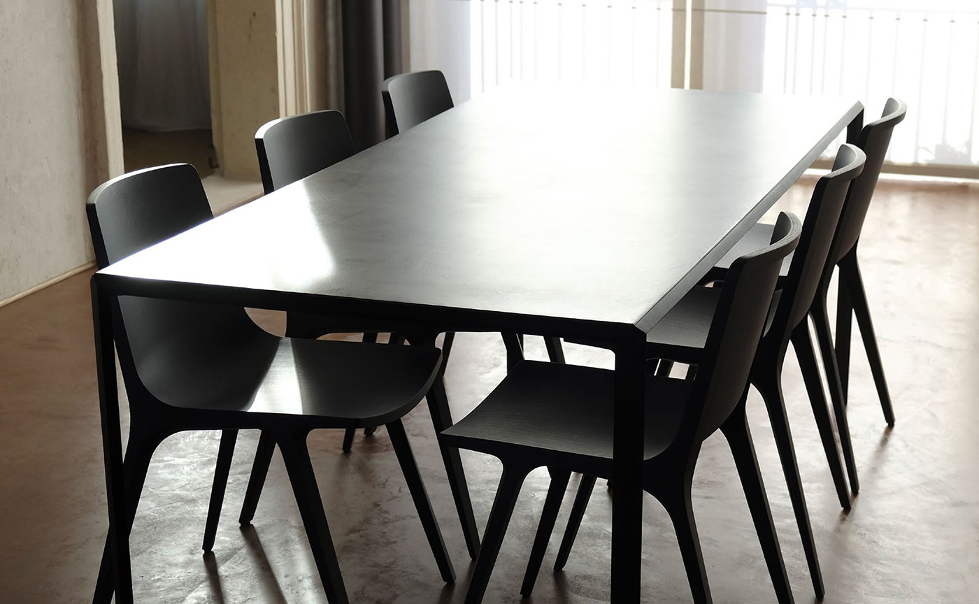 Reprint，furniture，Table，All steel，Hidden screw，Simplicity，