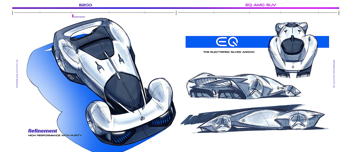 梅赛德斯-EQ，汽车，工业设计，未来，3d，