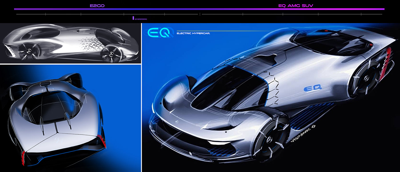 Mercedes-EQ，automobile，industrial design，future，3d，