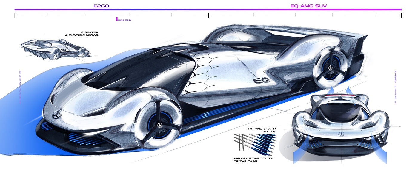 Mercedes-EQ，automobile，industrial design，future，3d，