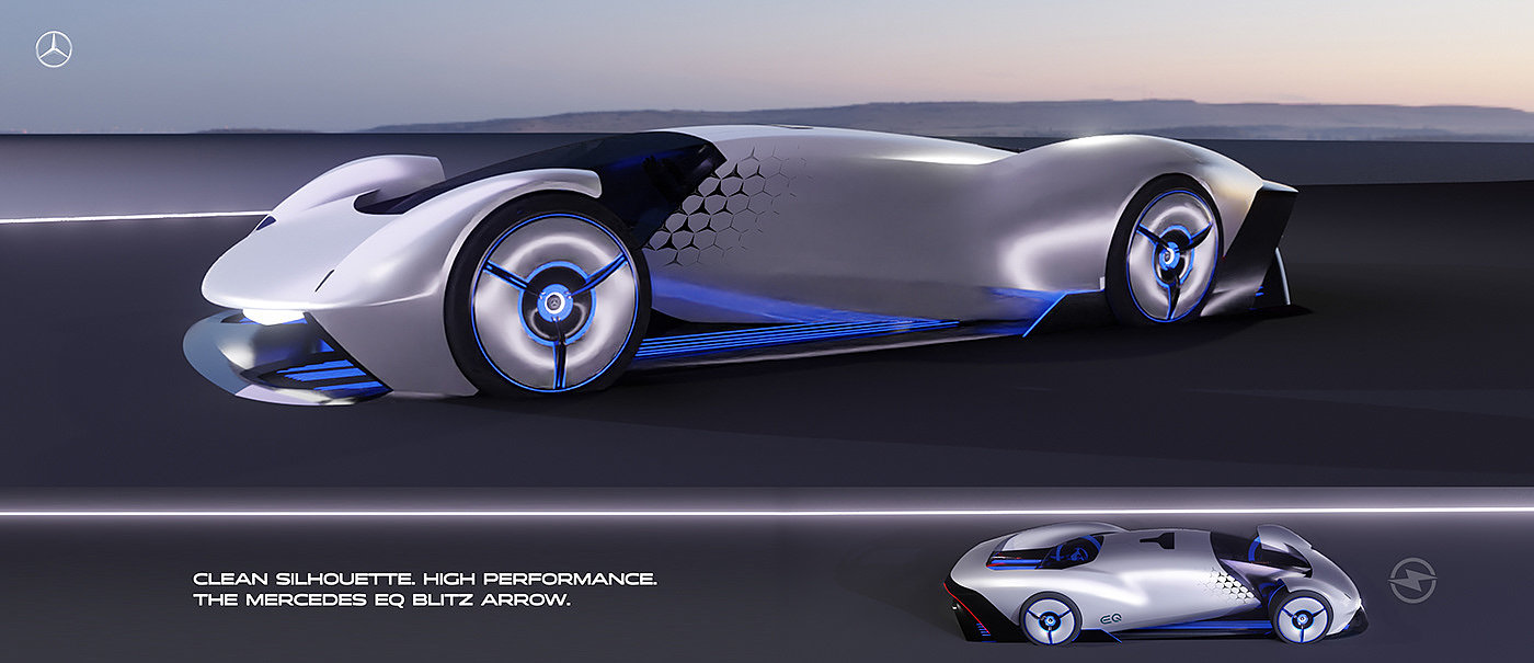 Mercedes-EQ，automobile，industrial design，future，3d，