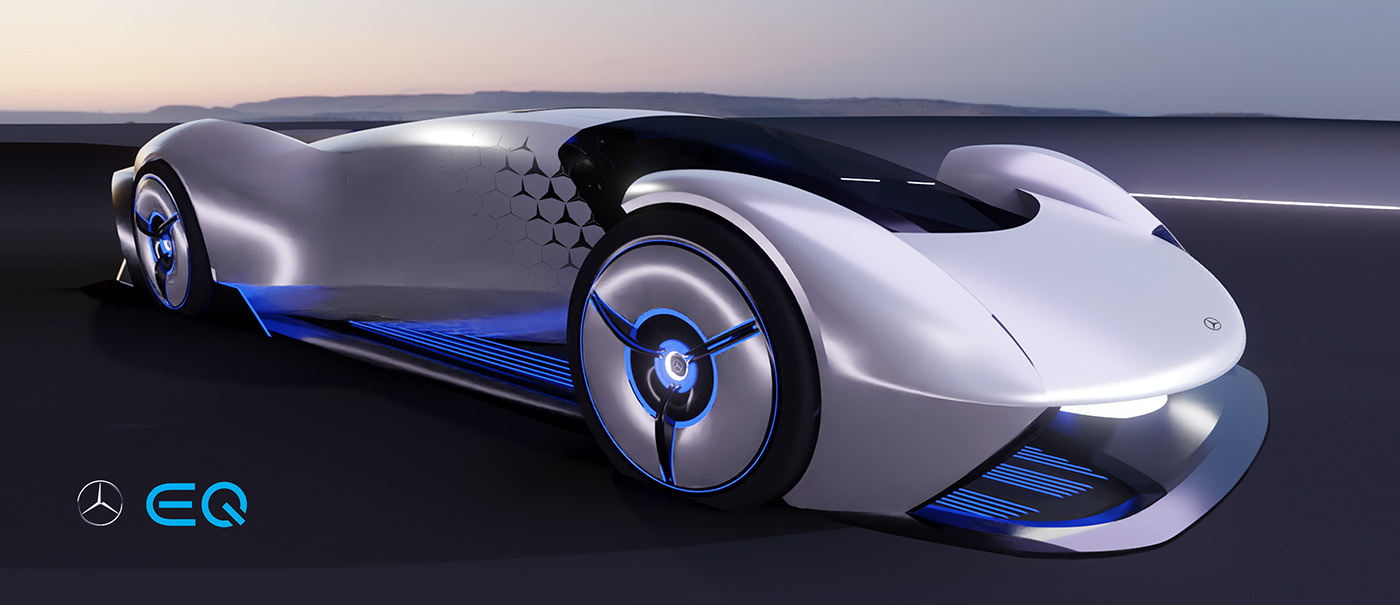Mercedes-EQ，automobile，industrial design，future，3d，
