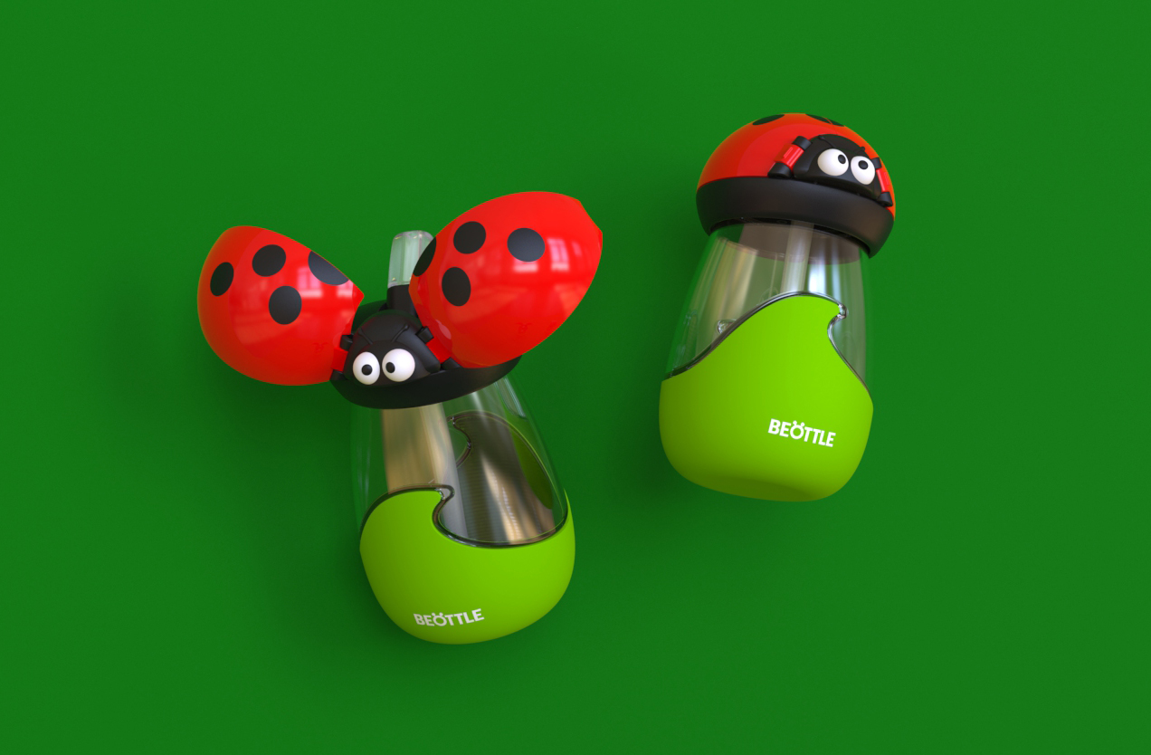 Ladybug，children，kettle，straw，Mimicry，