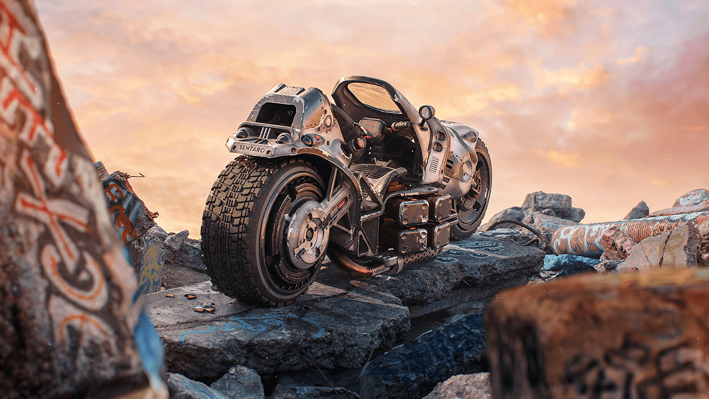 3D scanning，cgi，motorcycle，Photogrammetry，Cyberpunk，