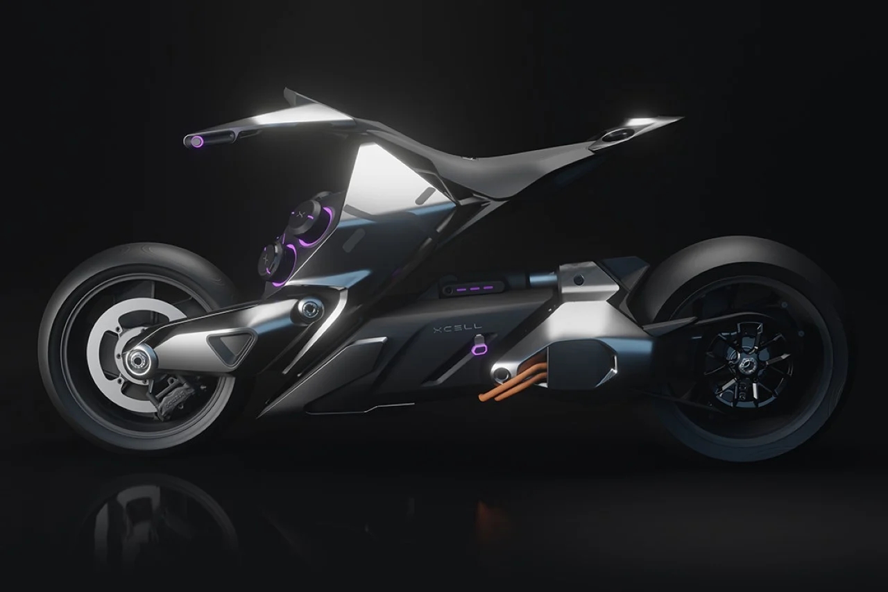 motorcycle，concept，Holographic display，industrial design，