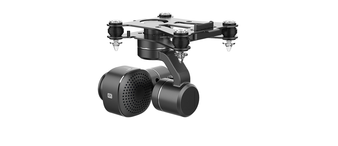 Drone, pan-tilt camera，