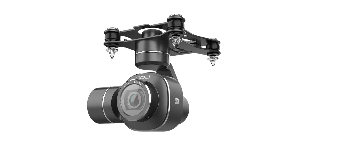 Drone, pan-tilt camera，