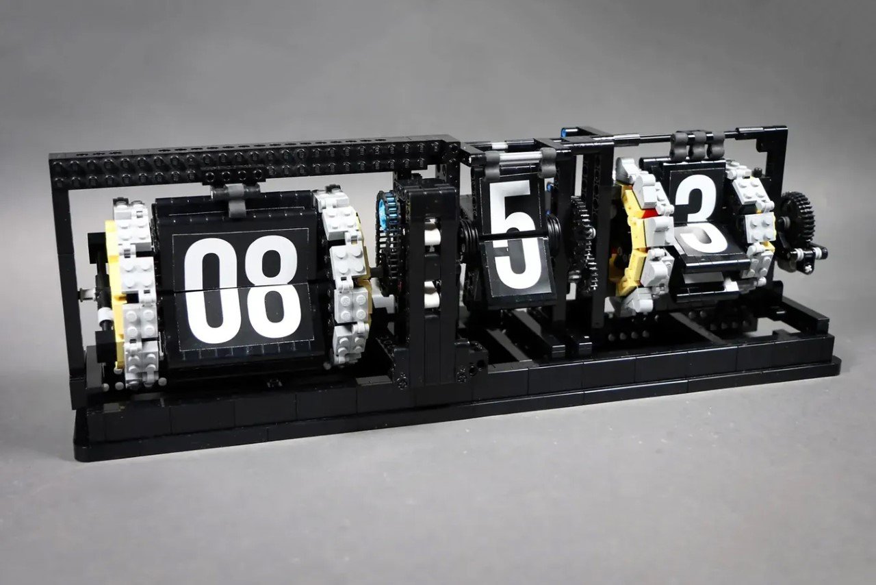 Lego，flip clock ，Mechanical clock，Lego creativity，