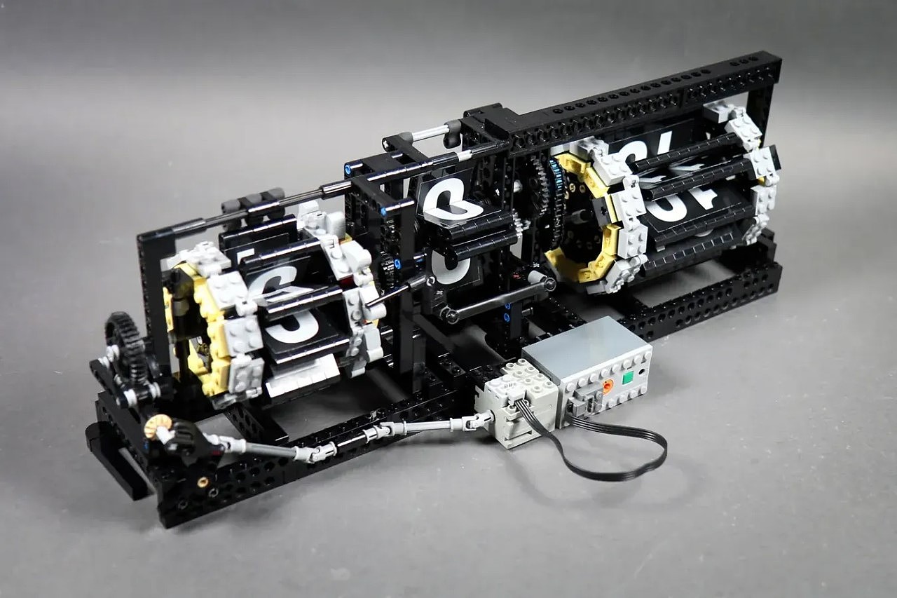 Lego，flip clock ，Mechanical clock，Lego creativity，