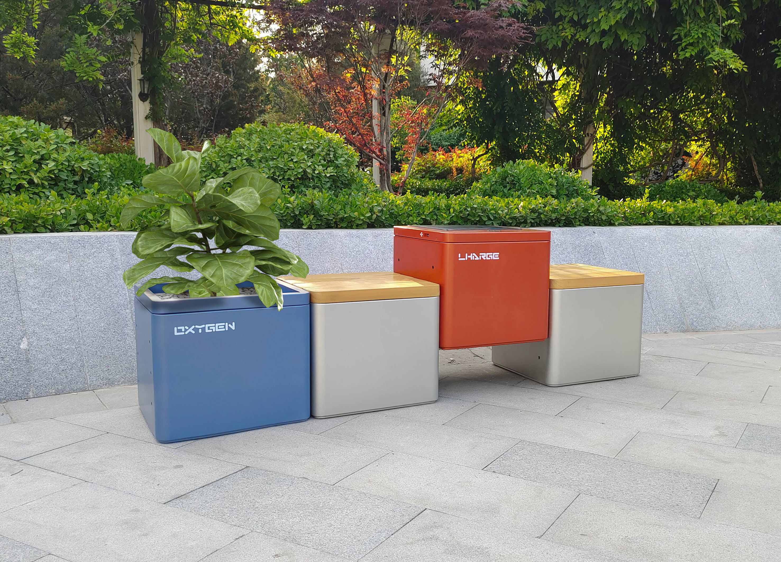 modularization，combination，chair，multi-function，Morandi，Public seat，