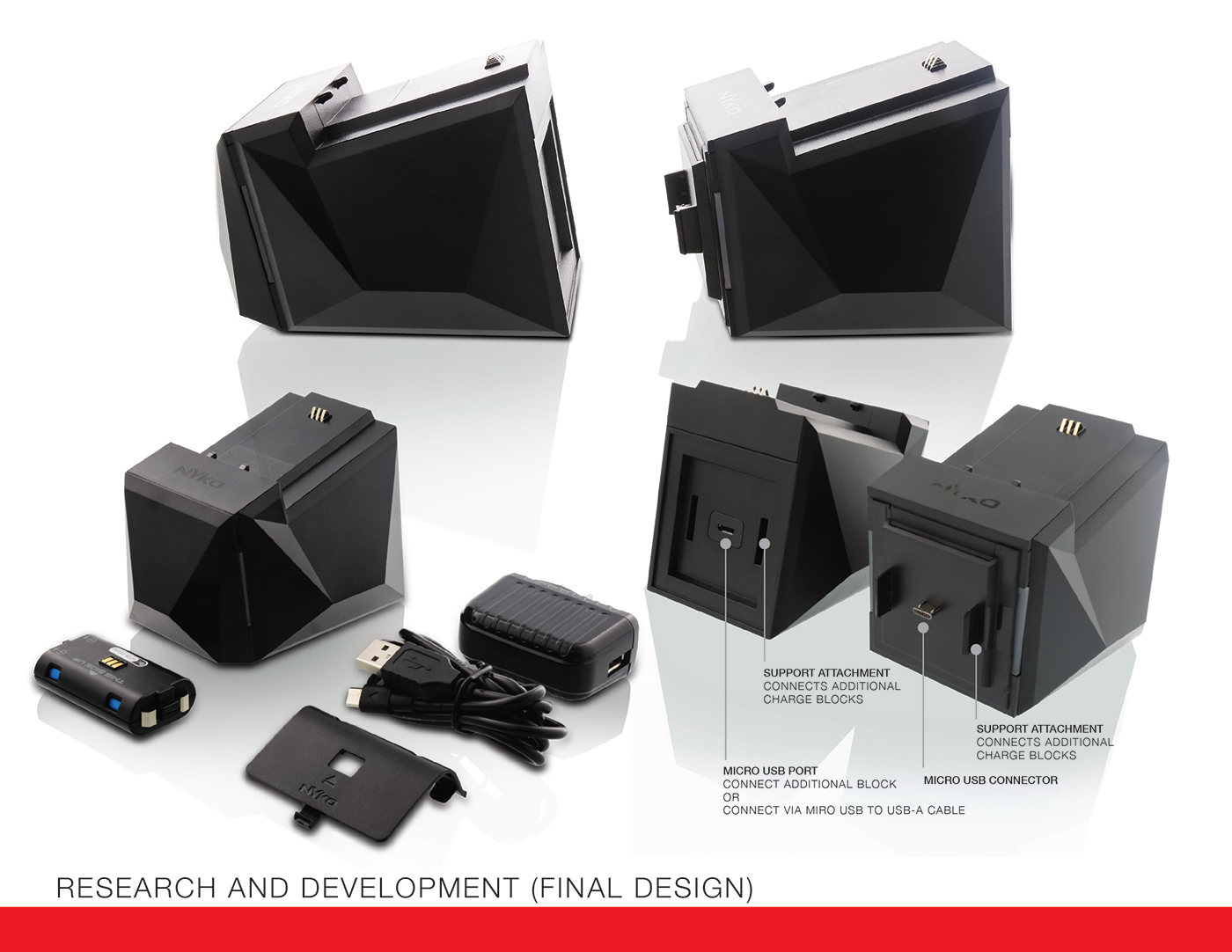 Reprint，Game handle，recharge stand，black，