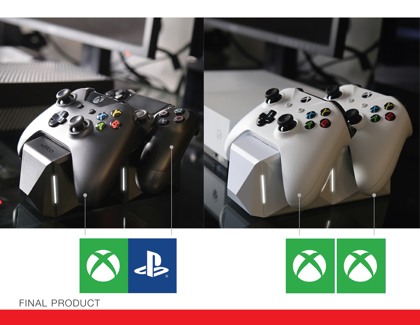 Reprint，Game handle，recharge stand，black，