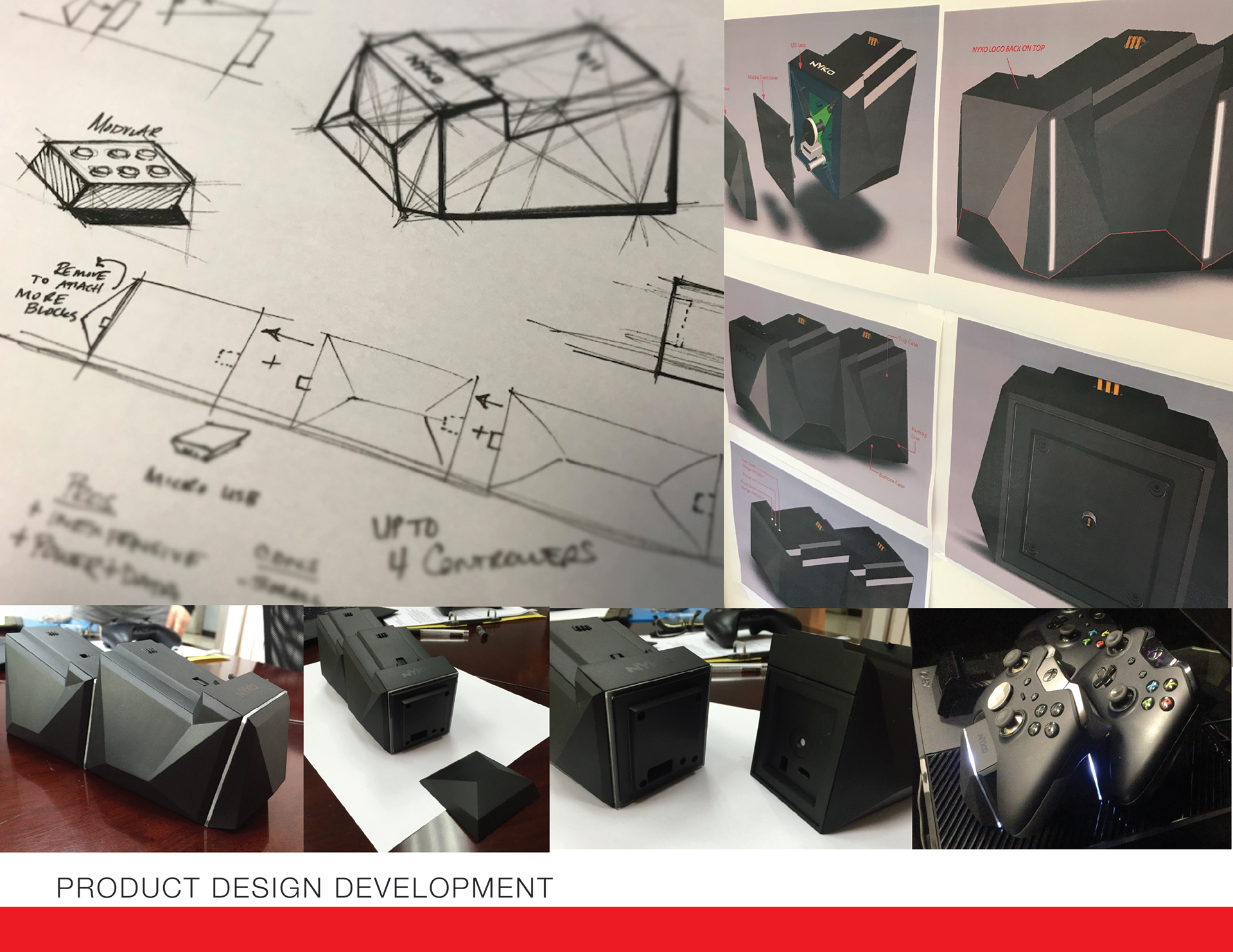 Reprint，Game handle，recharge stand，black，