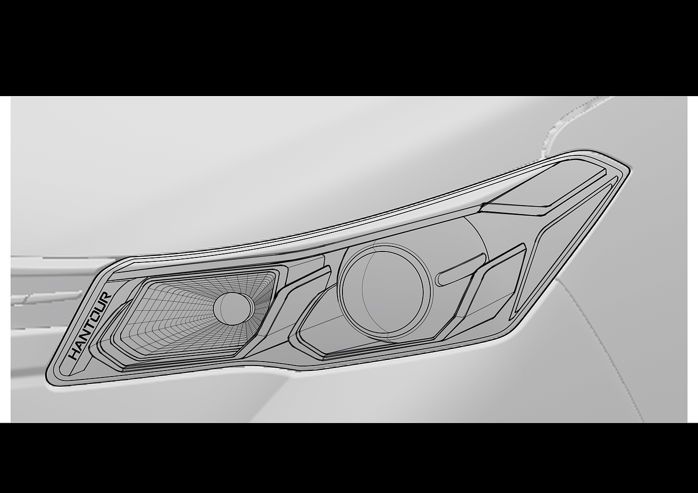 Car headlight design，