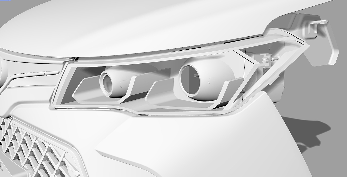 Car headlight design，