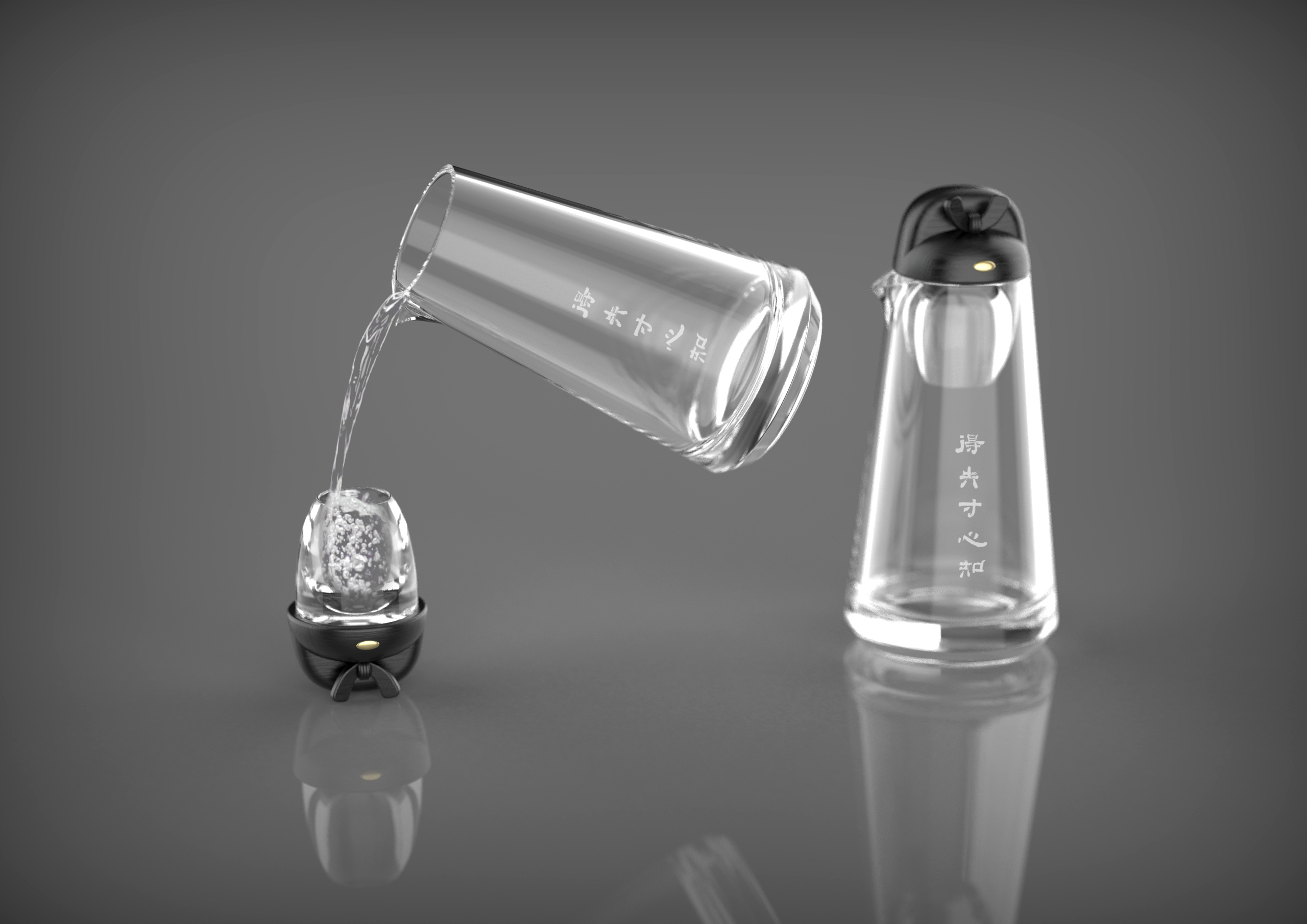 Cultural creation，Wine set，Material combination，Du Fu Thatched Cottage，Baijiu，Portable，Portable wine device，