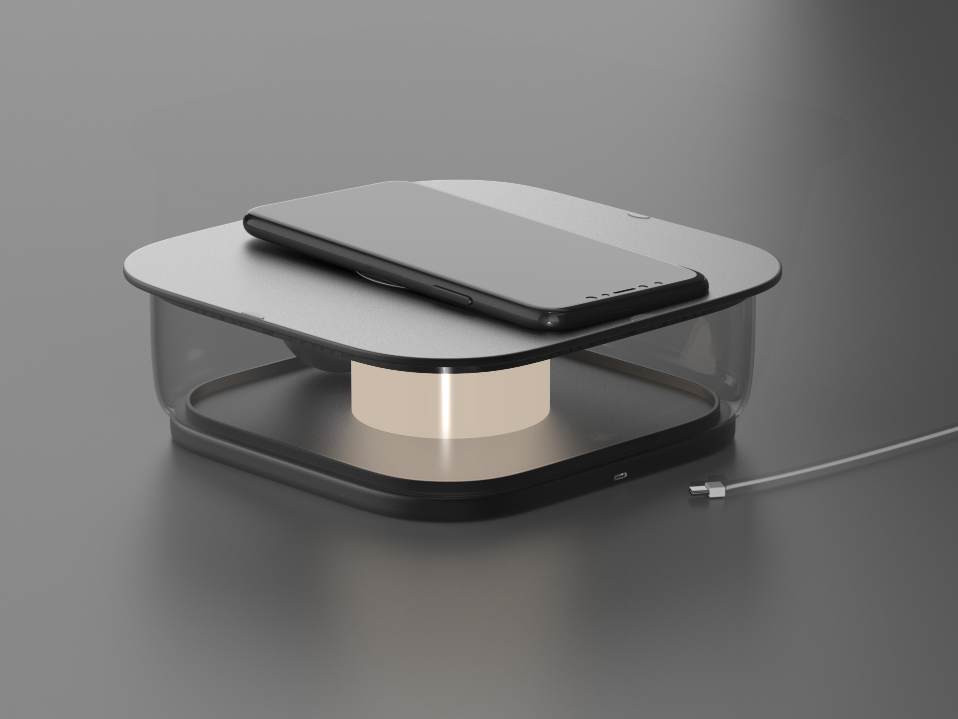 Mobile charge，Wireless charging，Atmosphere lamp，Clock，