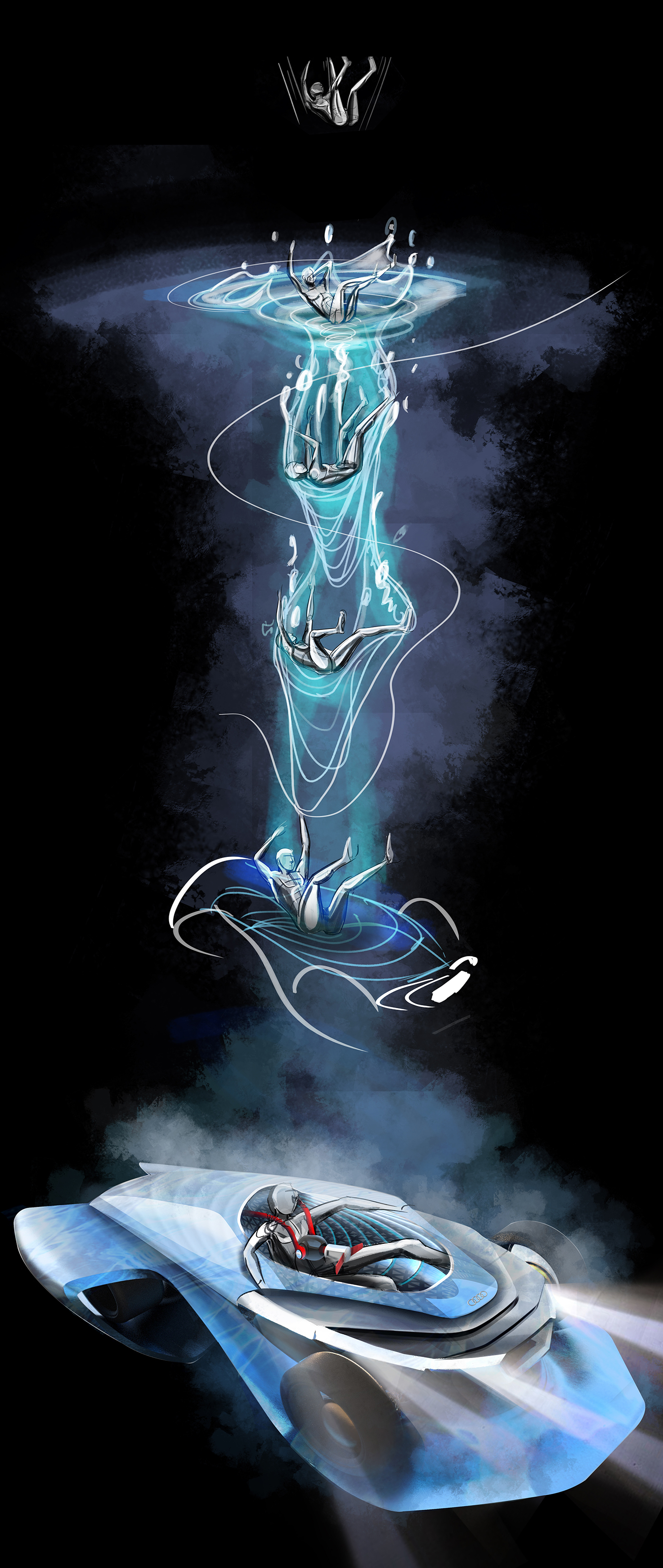 Reprint，traffic，audi，automobile，conceptual design，