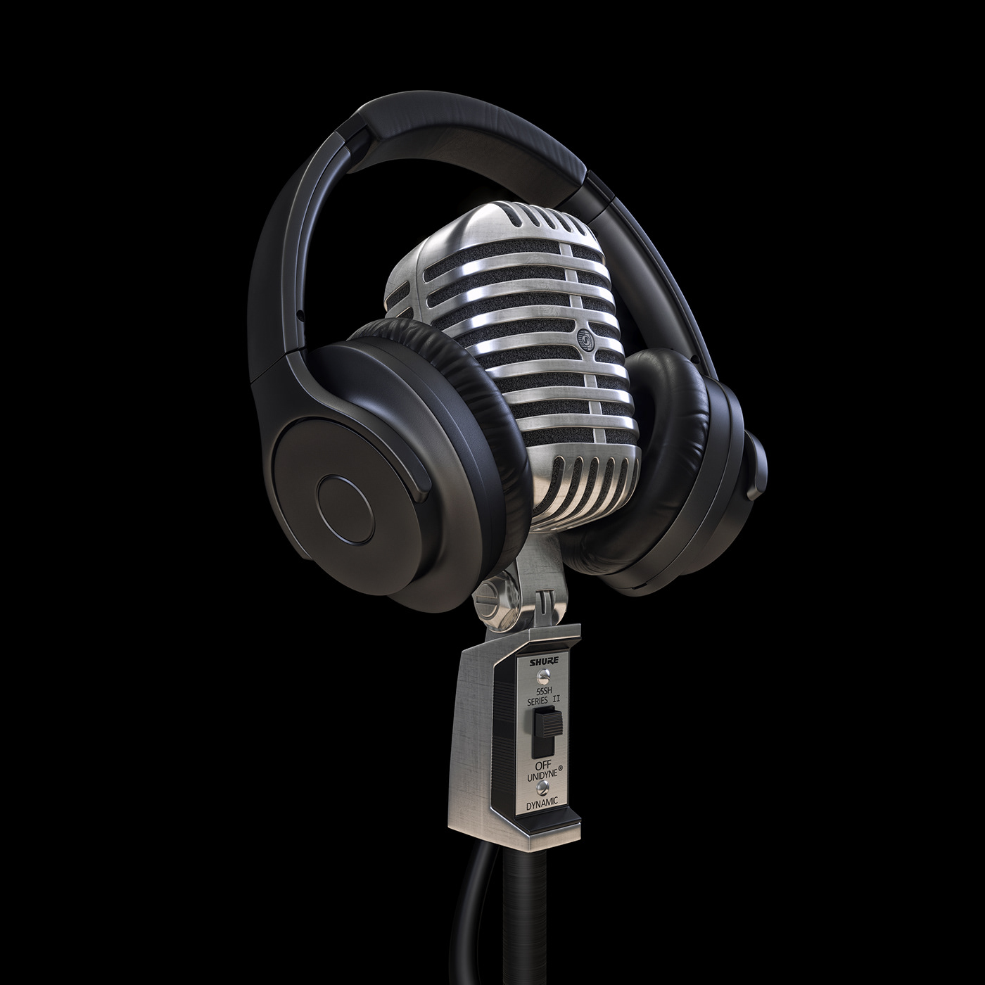 Microphone，industrial design，Design，cgi，3dmax，visualization，Model，