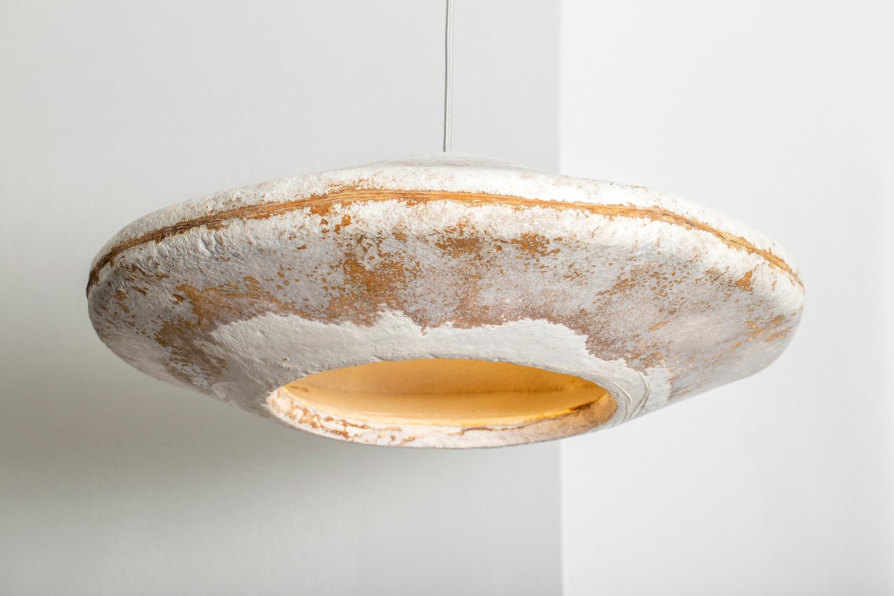 a chandelier，Home Furnishing，mycelium，product design，Tool design，Lampshade，