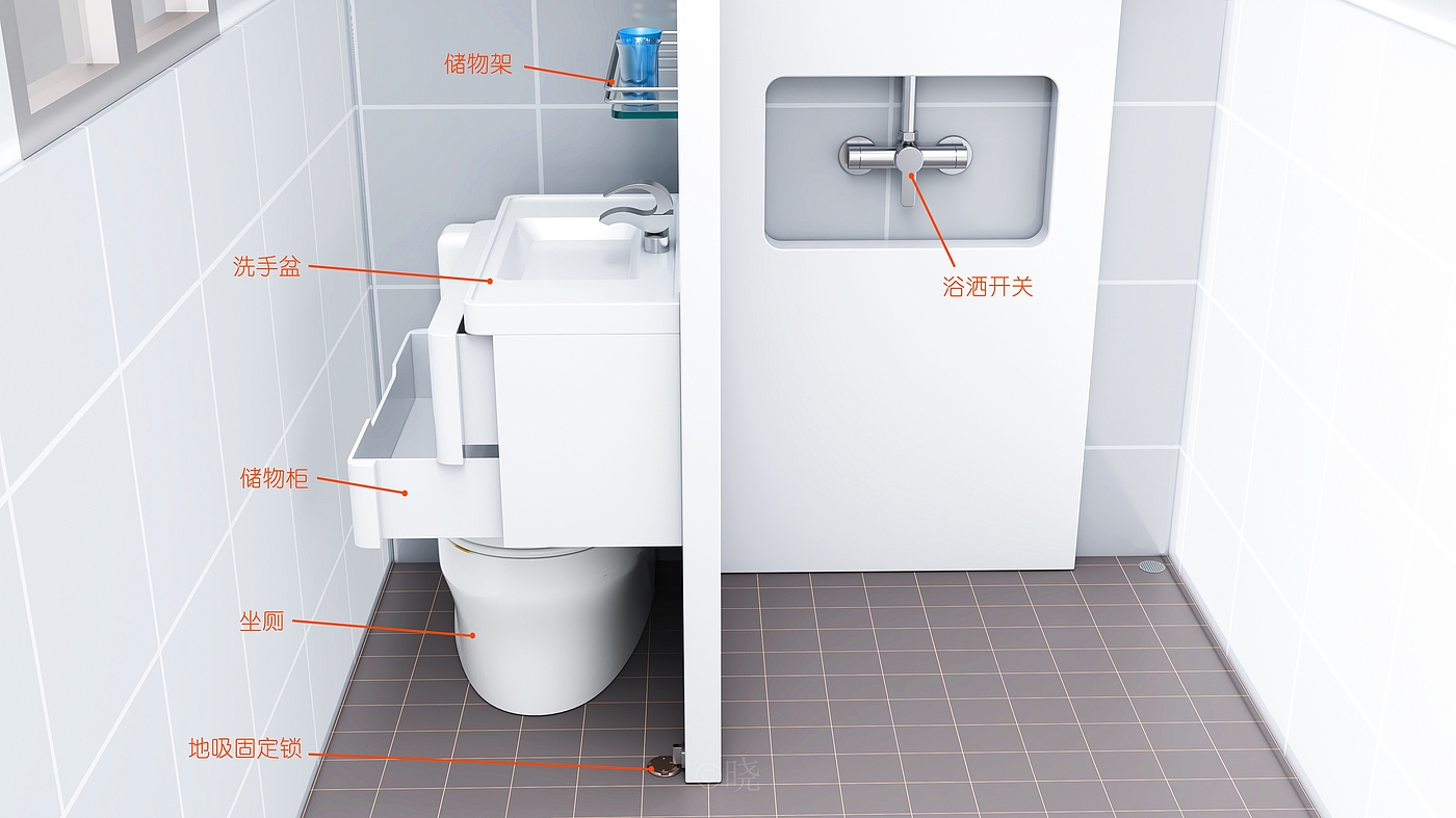 Bathroom distribution design，