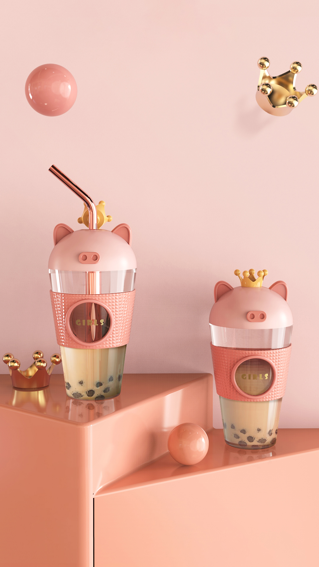 Water cup，glass，packing design，product design，Render，