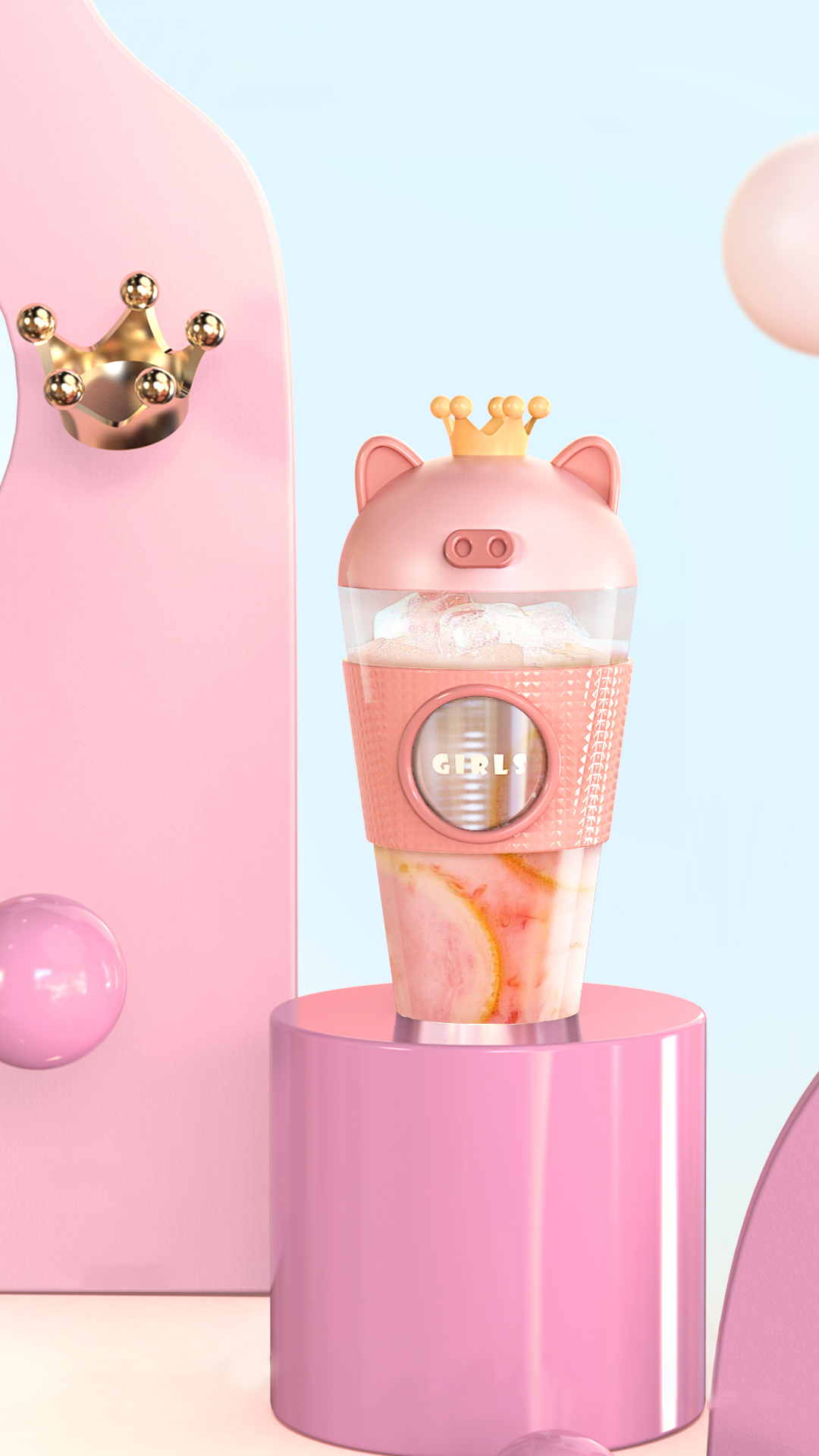 Water cup，glass，packing design，product design，Render，