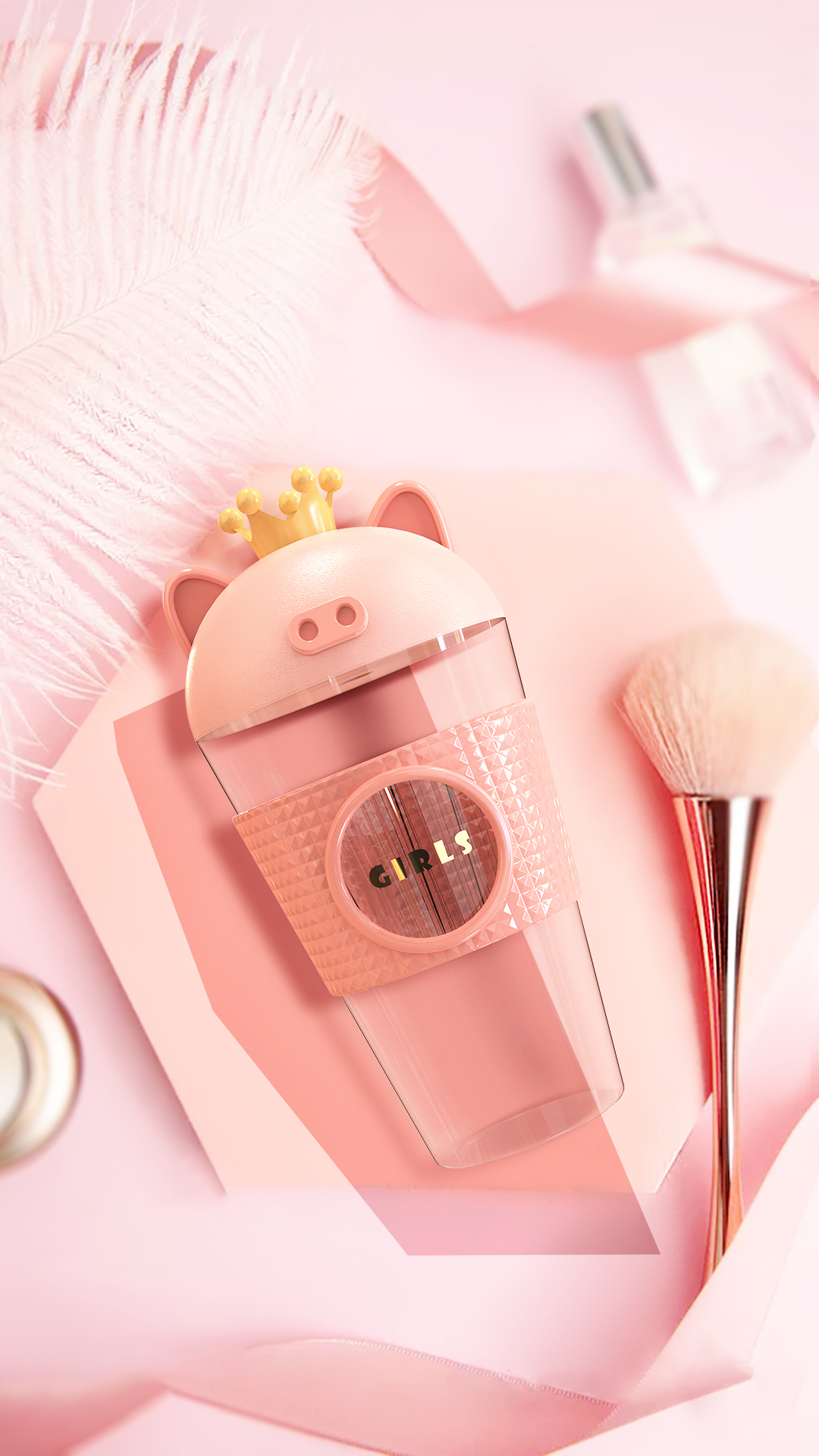 Water cup，glass，packing design，product design，Render，