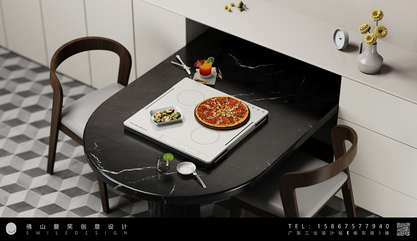 Home appliance design，Warm chopping board，Creative design，industrial design，product design，Laughing Design，