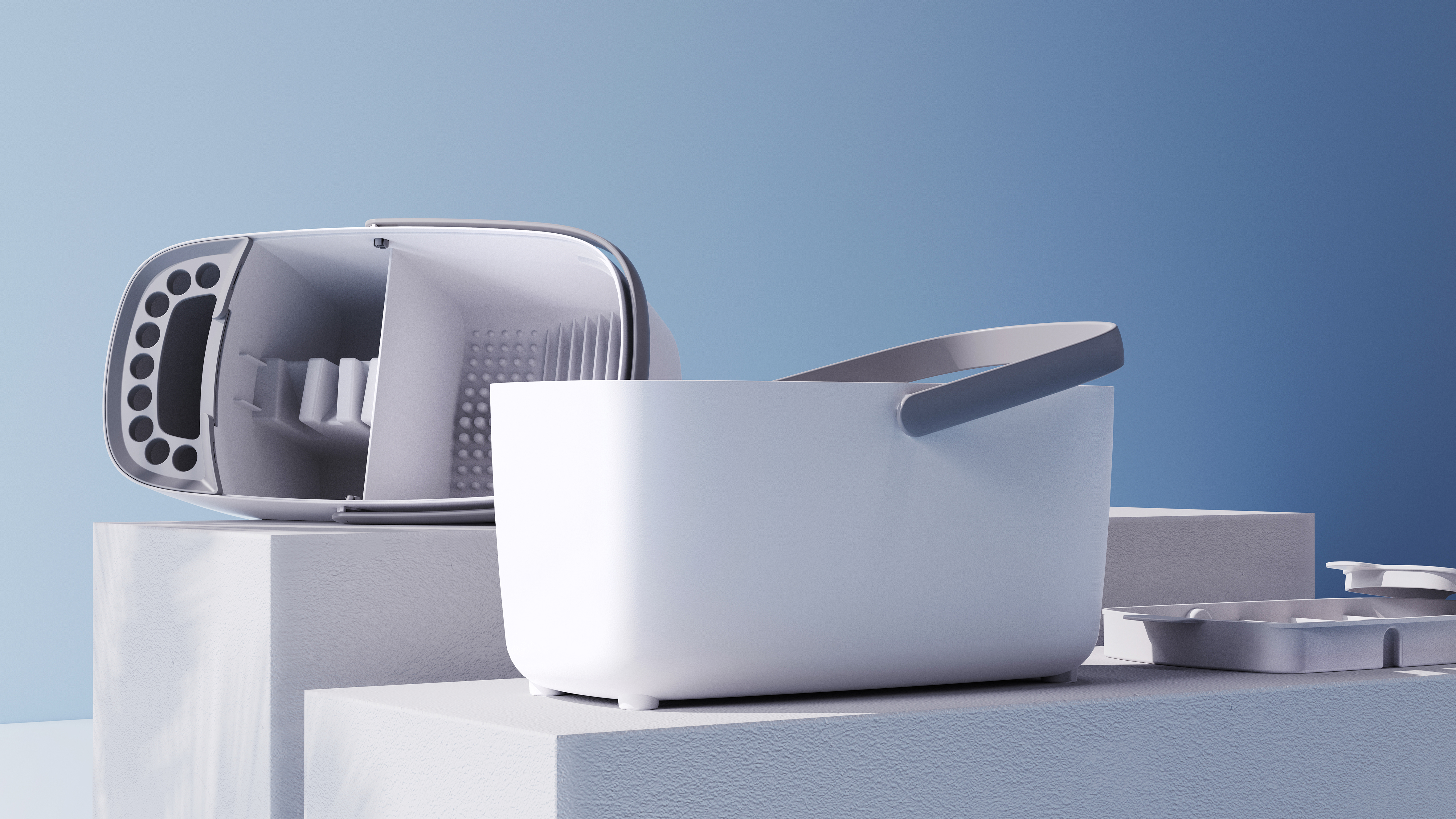 Multifunctional brush cleaning，Pigment box，Brush cleaning bucket，draw，Fine Arts，