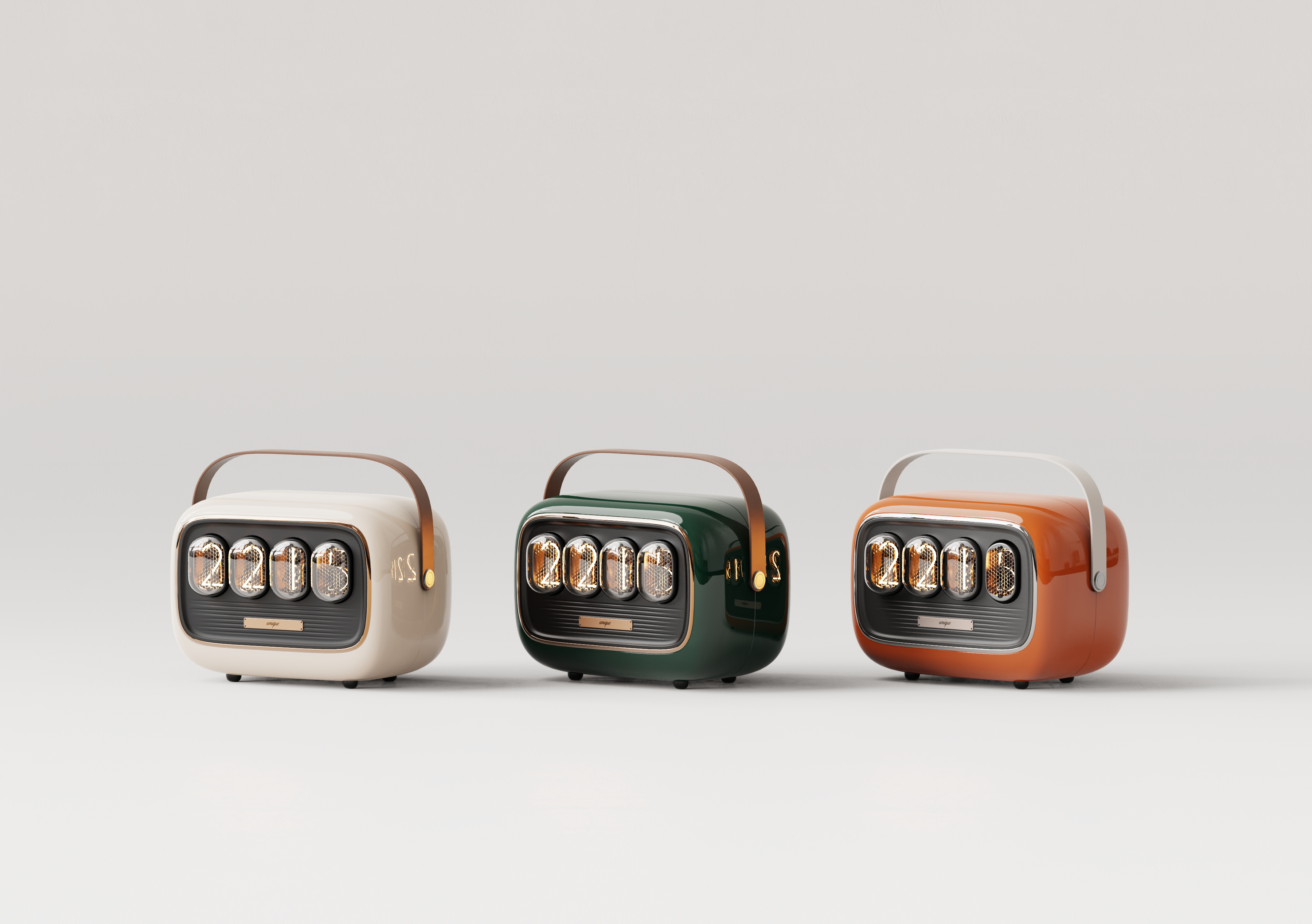 Retro，Home Furnishing，desktop，Glow tube clock，