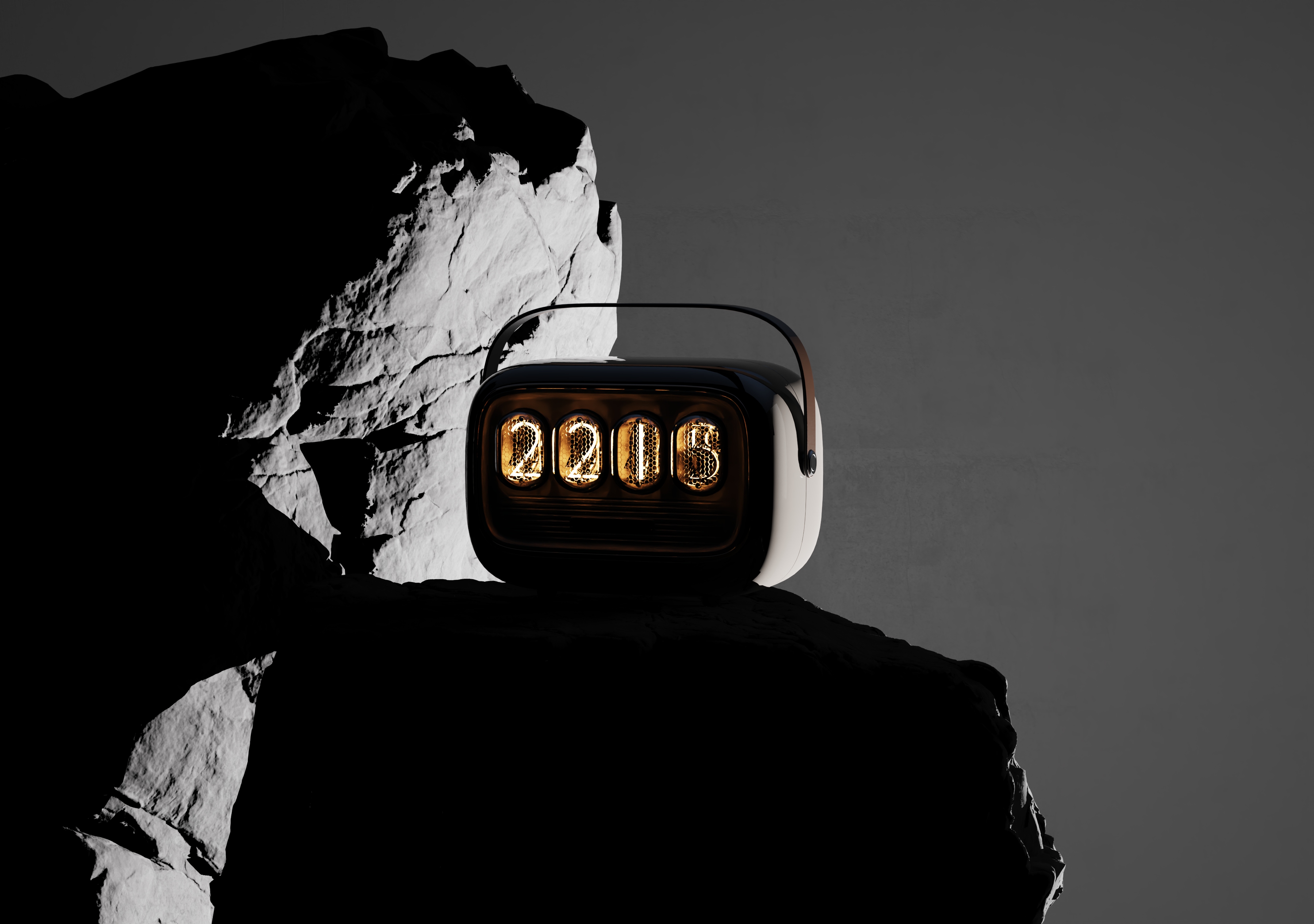 Retro，Home Furnishing，desktop，Glow tube clock，