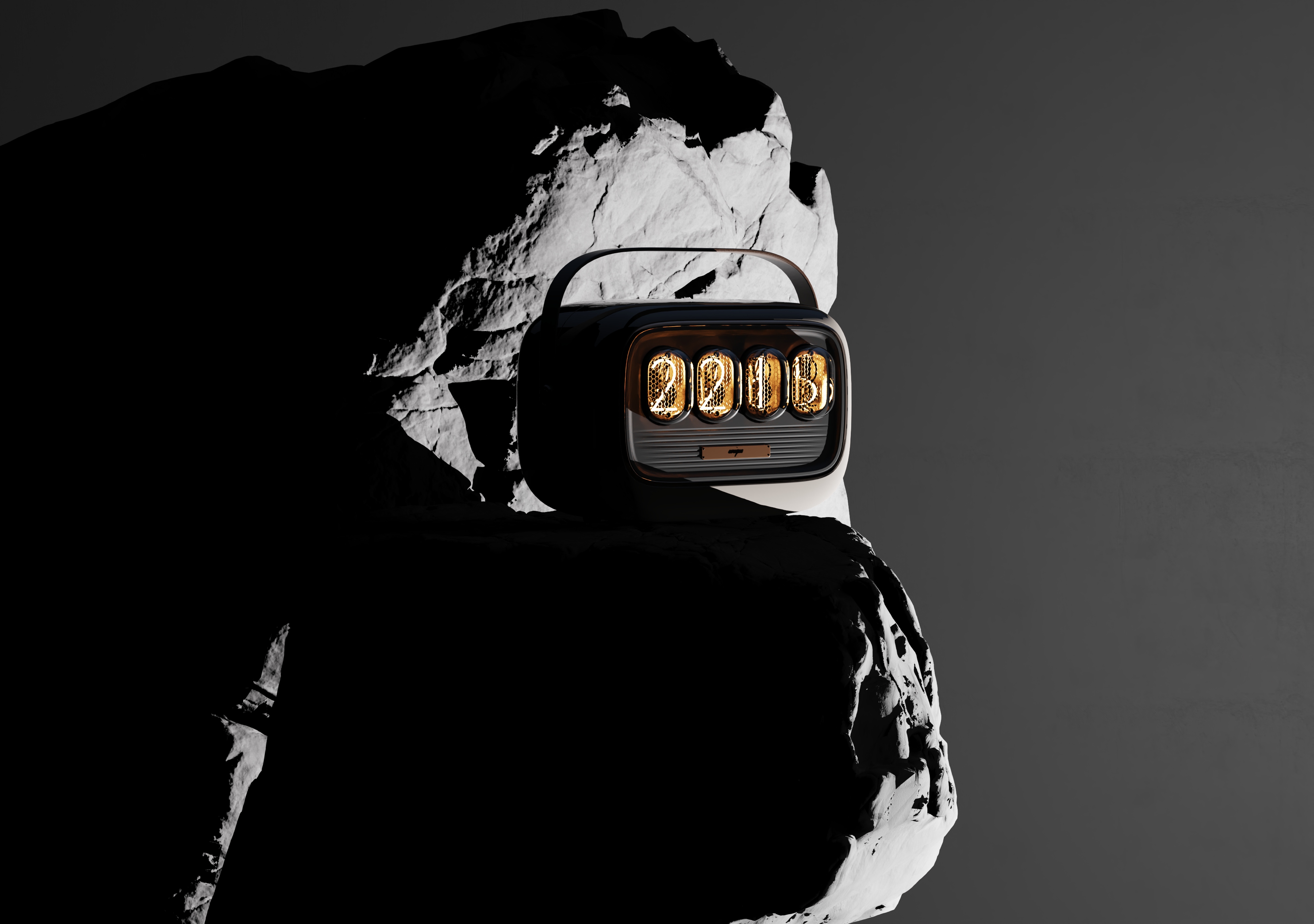 Retro，Home Furnishing，desktop，Glow tube clock，