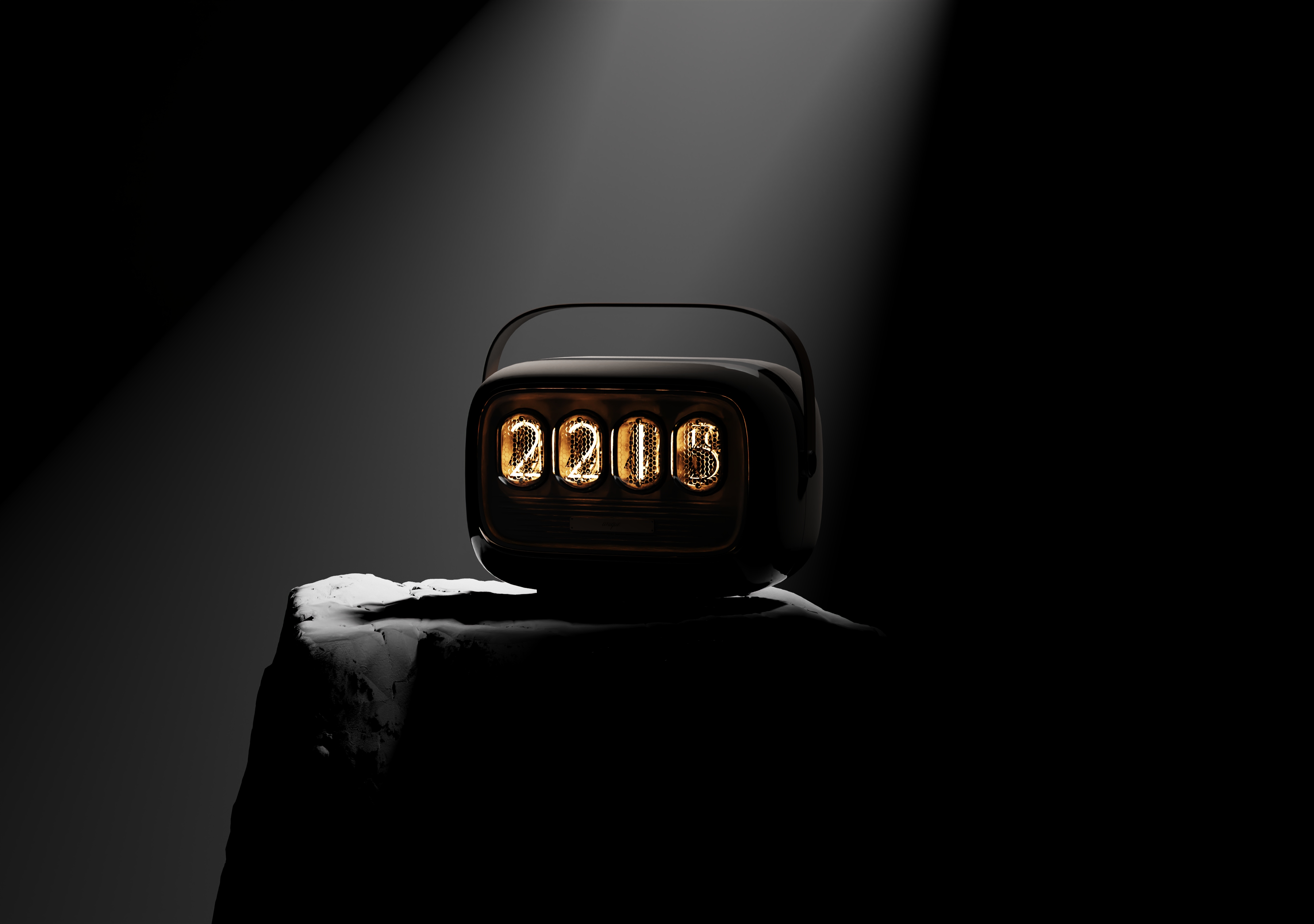 Retro，Home Furnishing，desktop，Glow tube clock，