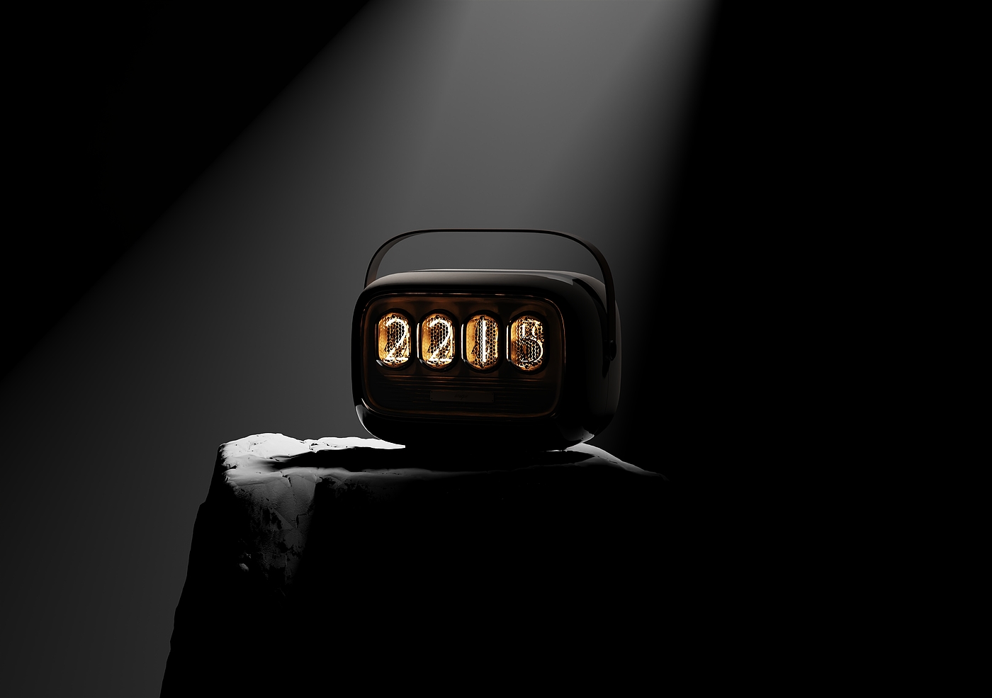 Retro，Home Furnishing，desktop，Glow tube clock，