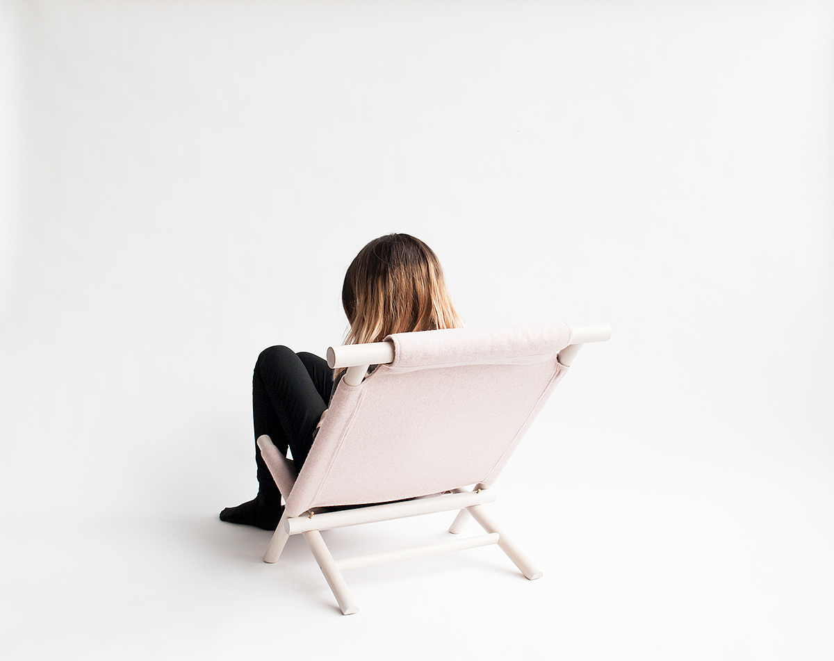 Sling Chair，Pink，furniture，