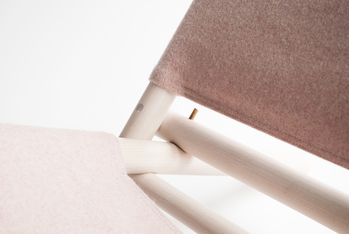 Sling Chair，Pink，furniture，