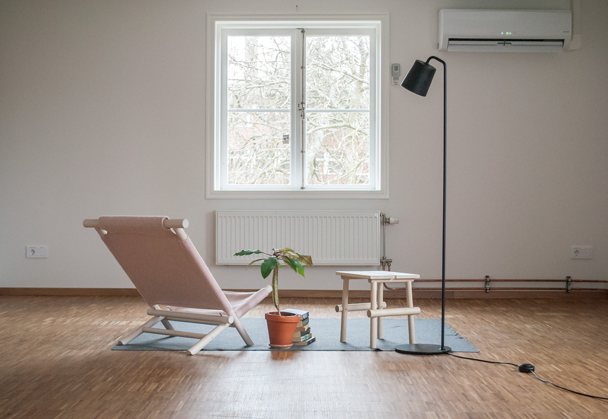 Sling Chair，Pink，furniture，