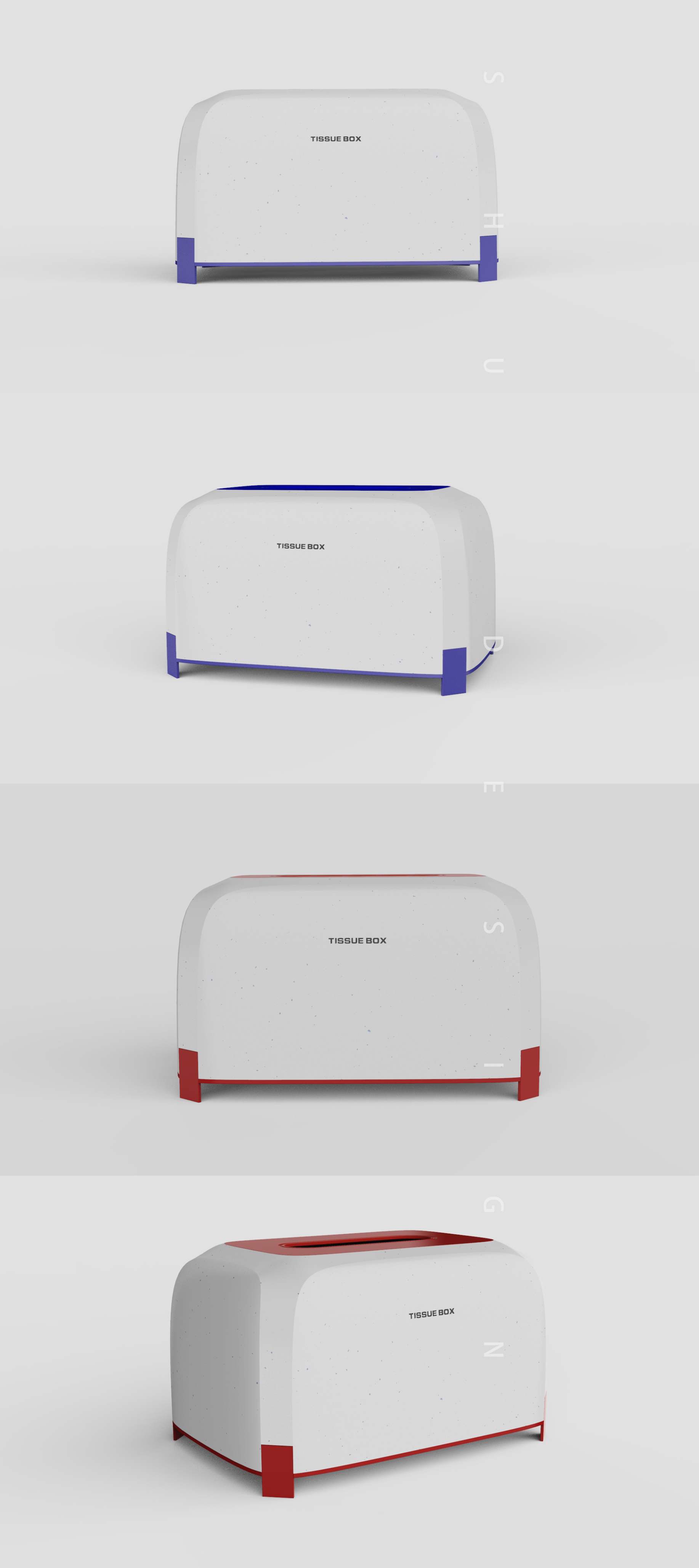 Shape Design of Tissue Box and Body Block，Simple design, point, line and surface foundation，