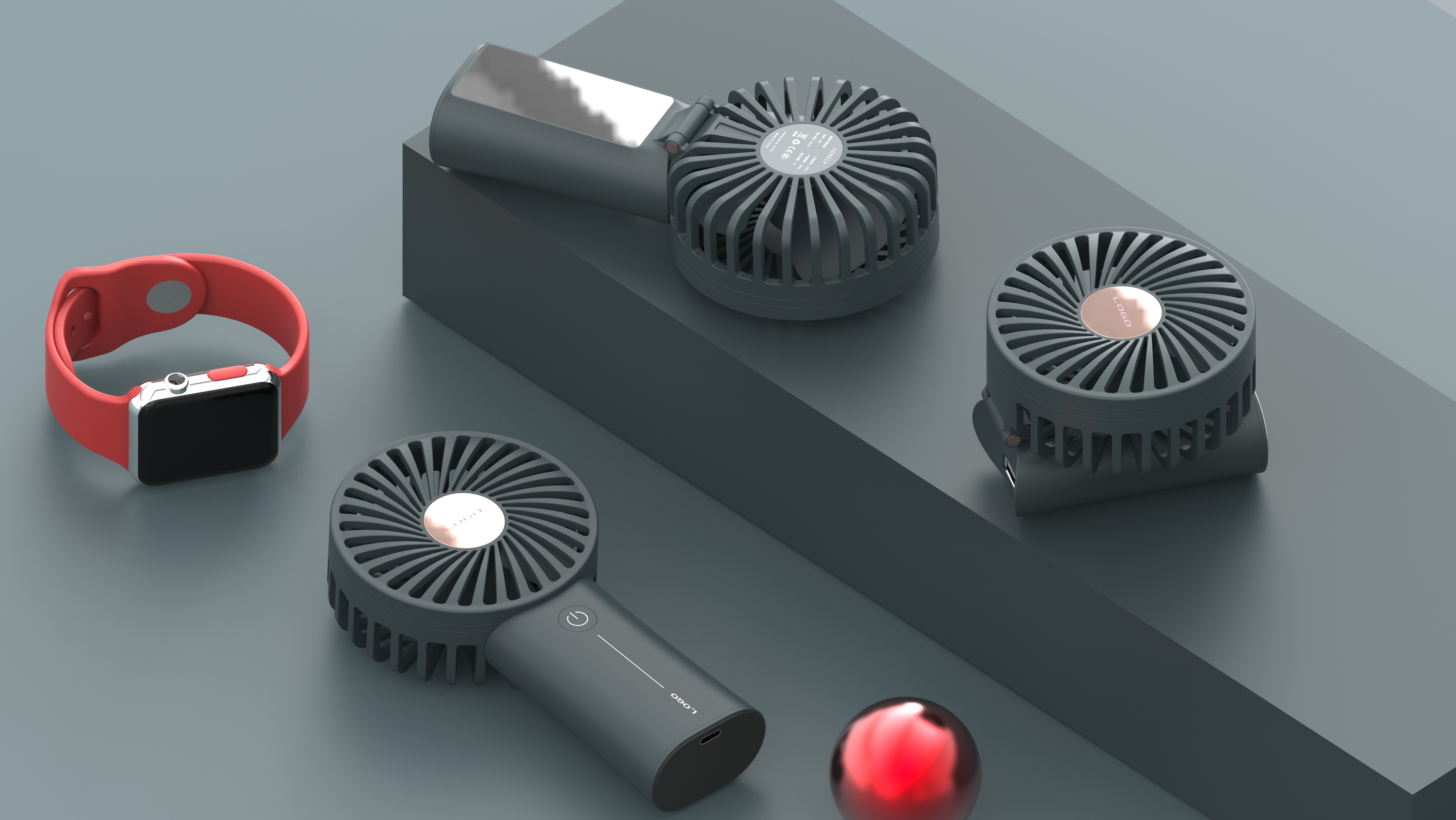 Small fan, appearance design, structural design，