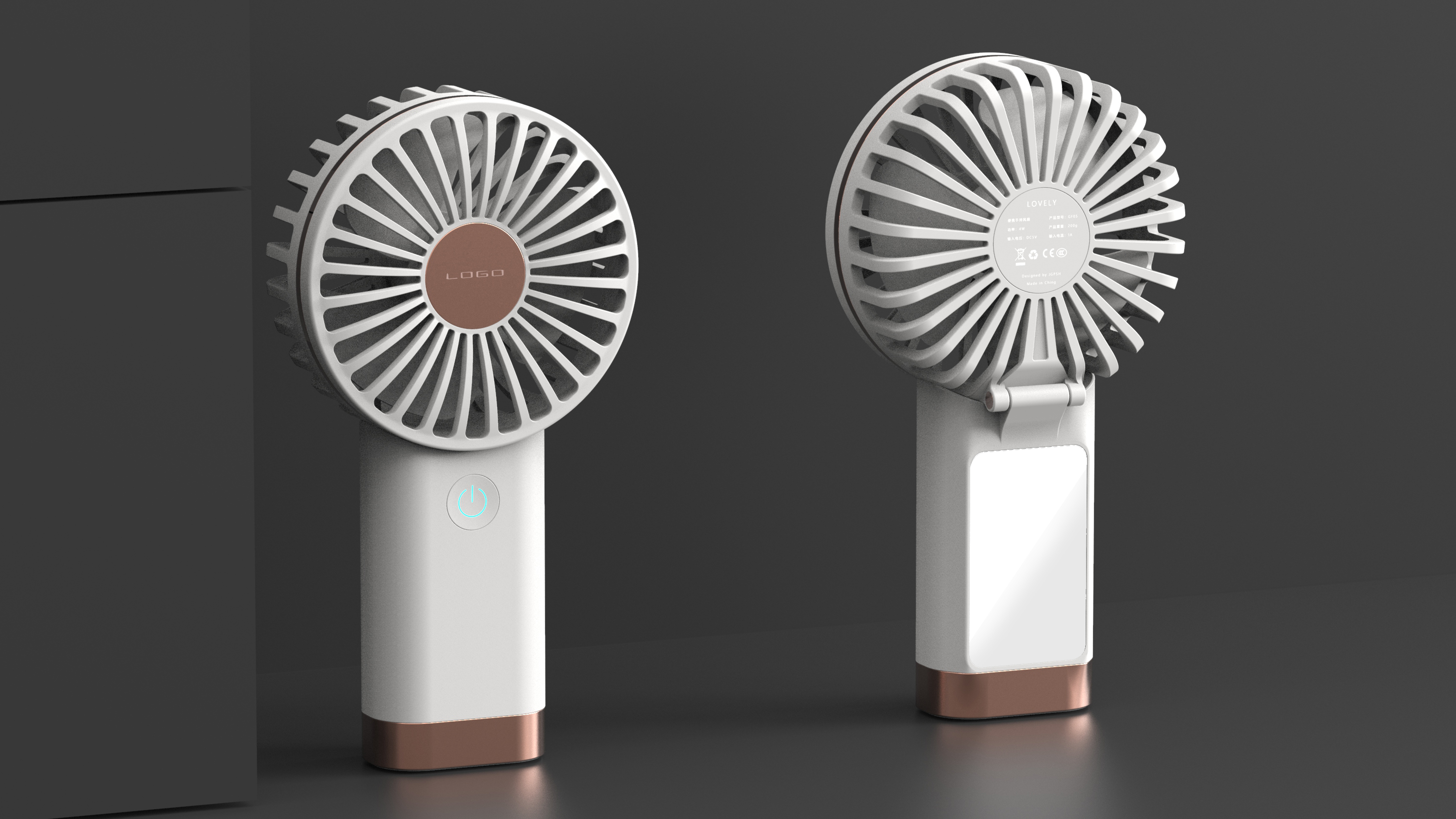 Fan design, appearance design, structural design，