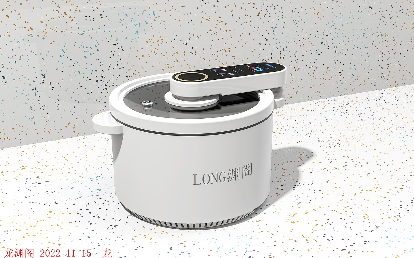 Multifunctional electric cooker，electric frying pan，product design，Appearance design，Rendered Effects ，industrial design，three-dimensional，
