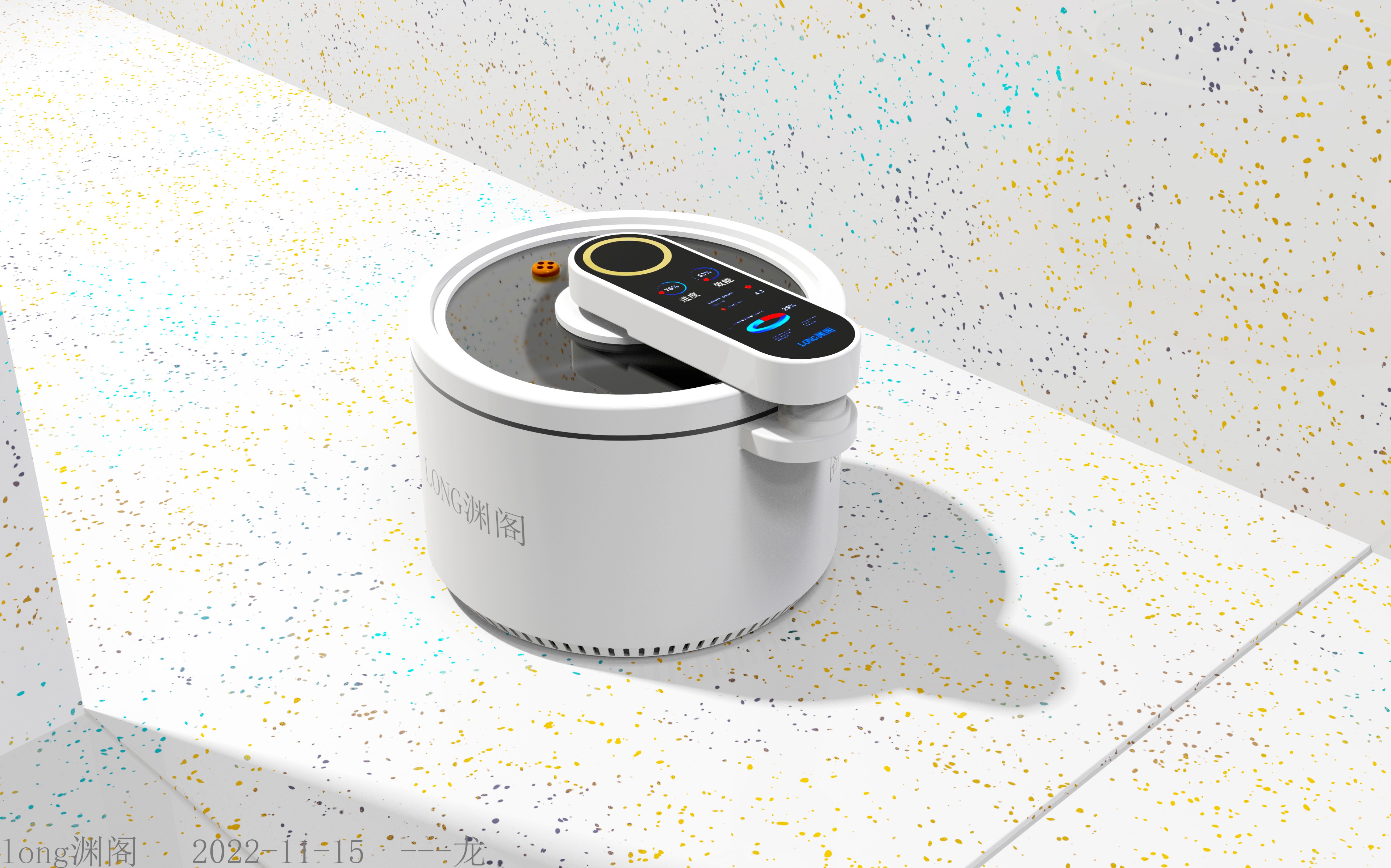 Multifunctional electric cooker，electric frying pan，product design，Appearance design，Rendered Effects ，industrial design，three-dimensional，